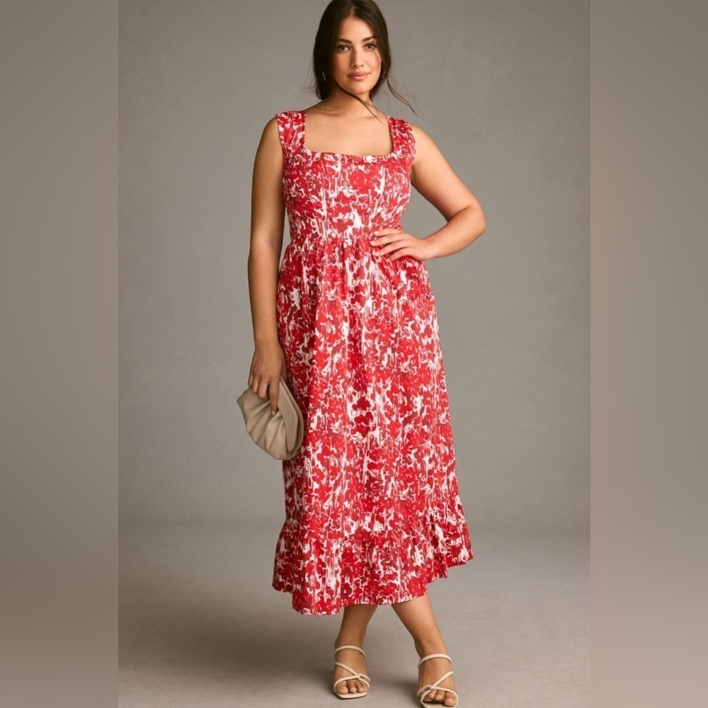 Aureta Square-Neck Corset A-Line Dress | Anthropologie size Large NWT - Picture 4 of 16